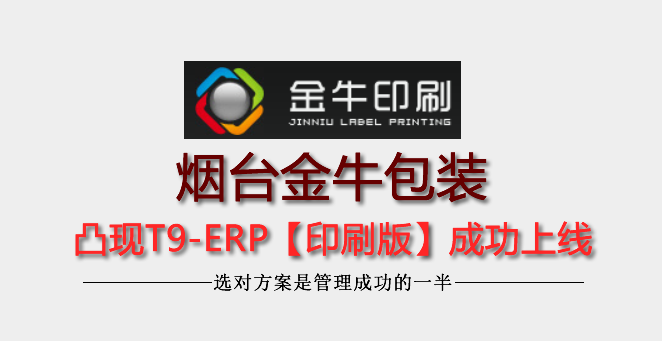 煙臺(tái)金牛包裝印刷成功上線凸現(xiàn)T9-ERP